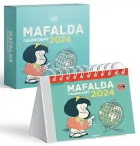 Calendario Mafalda 2024 Caja Turquesa Con Caja