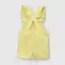 Jardinera Con Vuelos De Bebé Niña Amarilla Talla 24m
