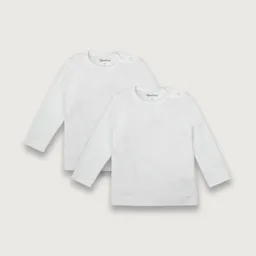 Pack Camiseta Manga Larga Bebé Niño Blanco Talla 2a