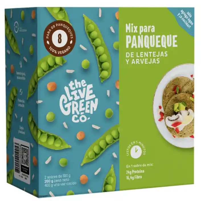 Green Mezcla para Panqueque de Lentejas y Arvejas