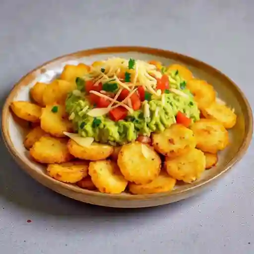 Papas Fritas Con Guacamole