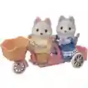 Sylvanian Families Juguete Hermanos Husky en Tándem