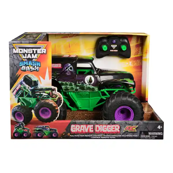 Monster Jam Vehículo Radiocontrol Grave Digger