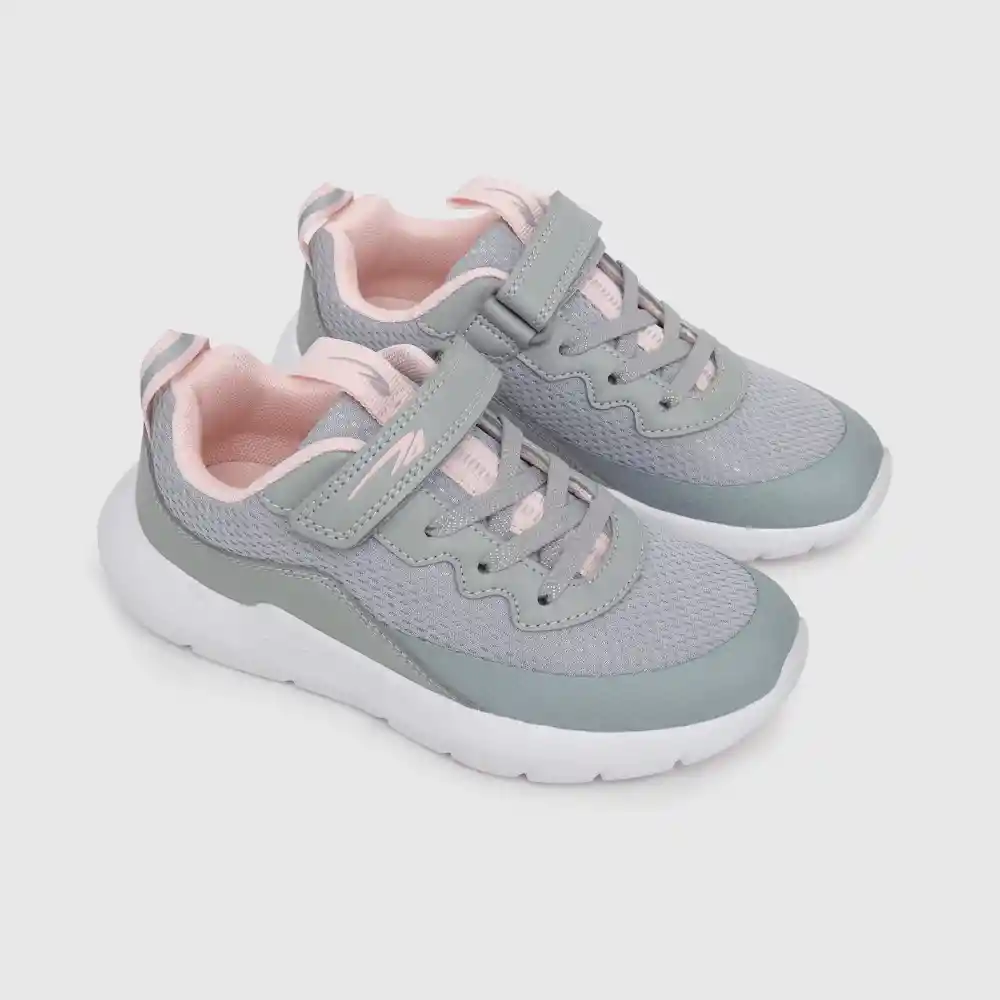 Zapatillas Deportiva Caña Baja Gris Talla 34