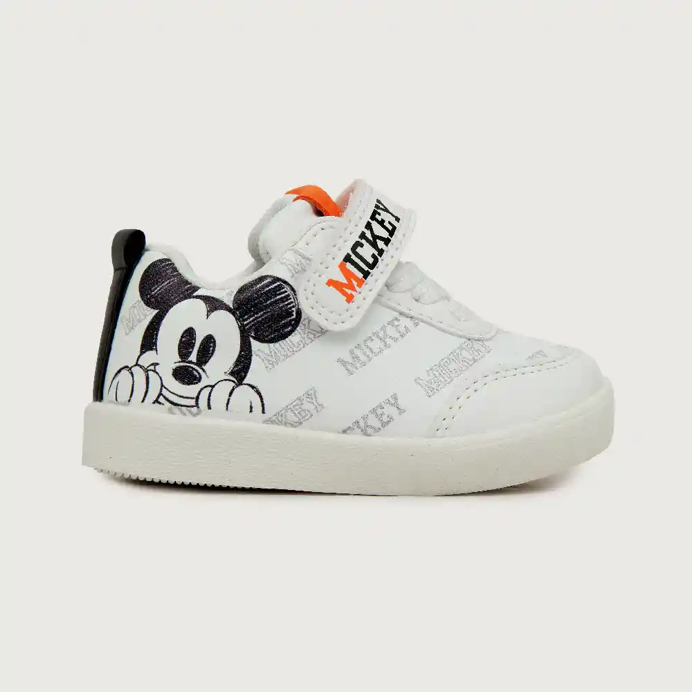 Zapatillas Urbana Mickey Mouse De Niño Blanca Talla 22