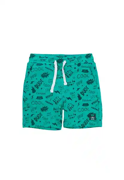 Bermuda Estampada Day to Day Kids Verde 02 731