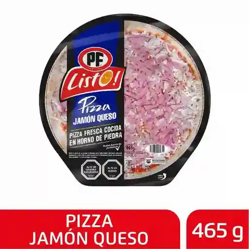 PF Listo Pizza de Jamón Queso Cocida en Horno de Piedra