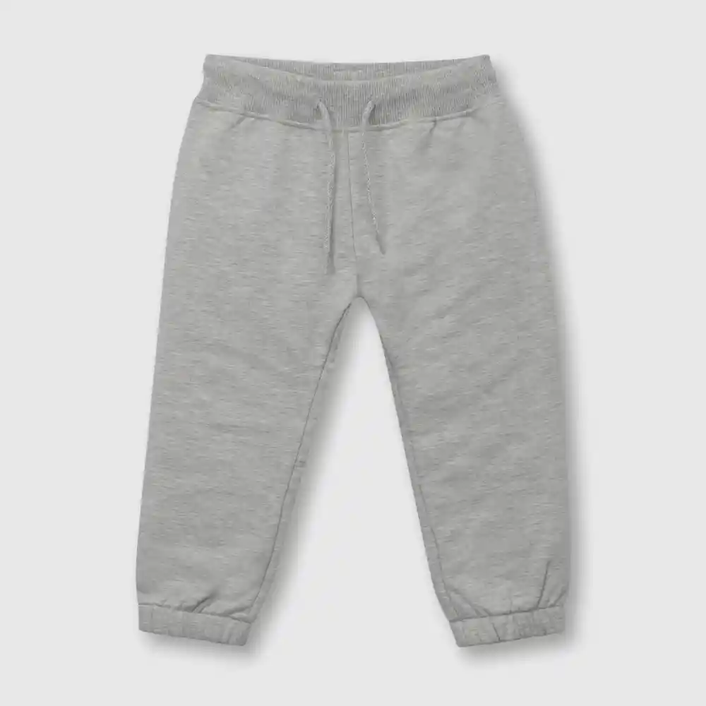 Pantalón De Buzo Para Bebé Gris Talla 3/6 Meses