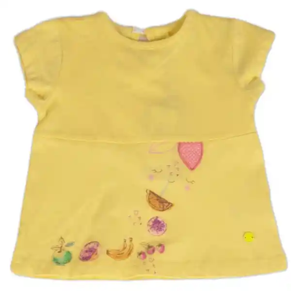 Polera Bebé Niña Amarillo Talla 6 M Pillín