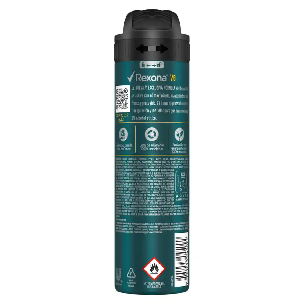 Rexona Desodorante Masculino V8 72 Horas