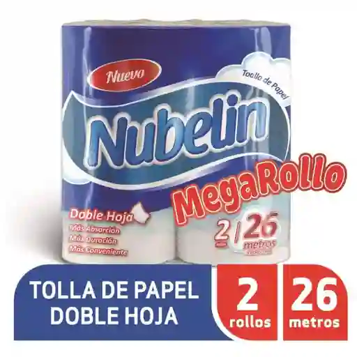 Nubelin Toalla Papel Doble Hoja 26 m