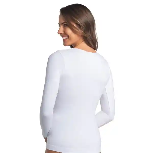 Polera Algodón Blanco Talla S/M Caffarena