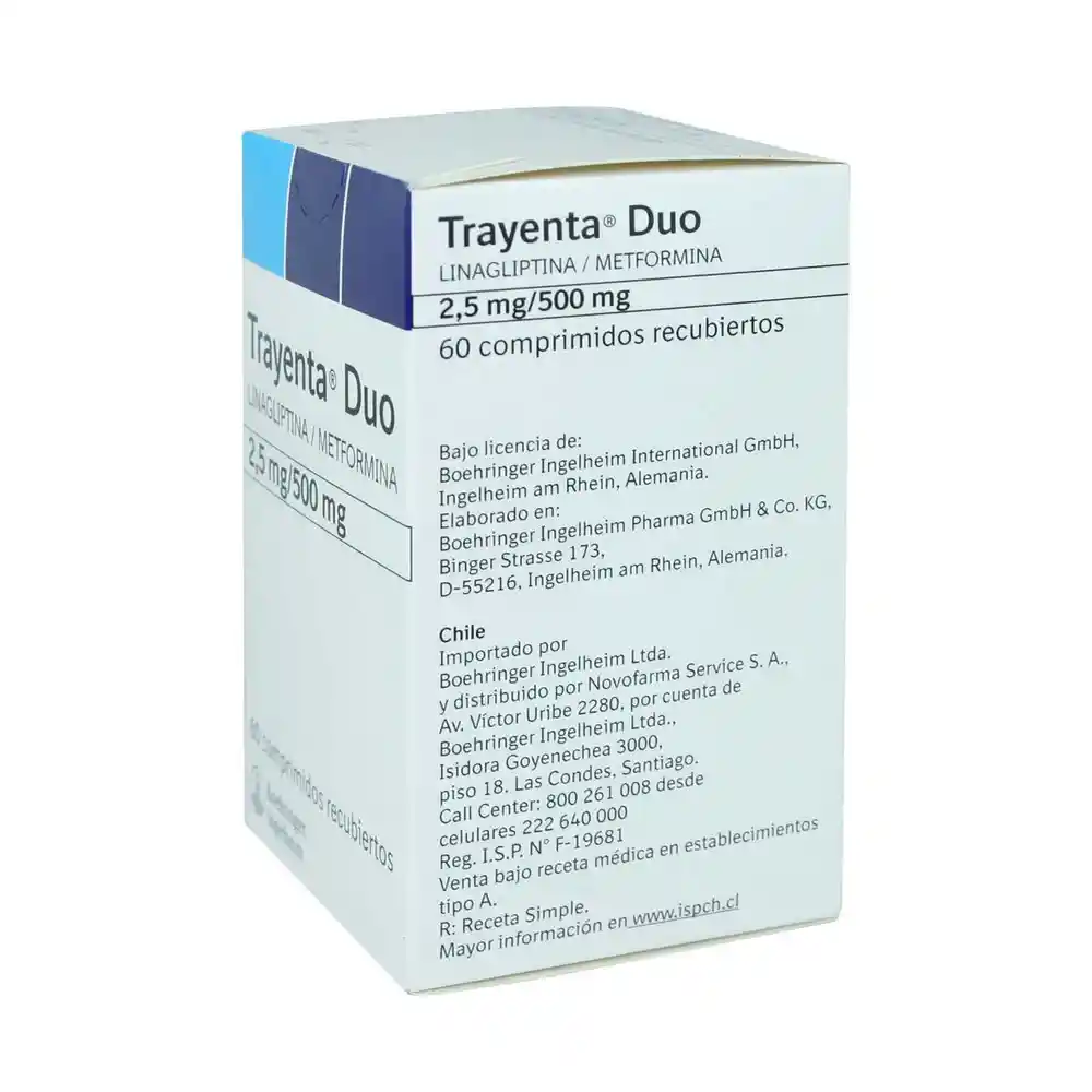 Trayenta Dúo Comprimidos (2.5 mg / 500 mg)