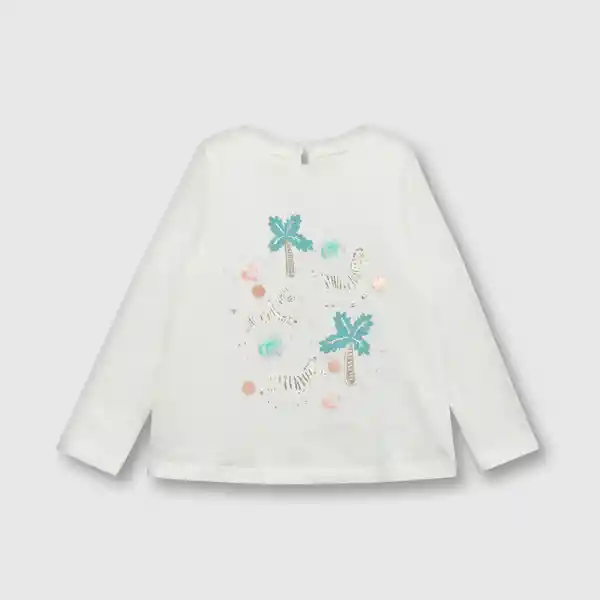 Polera Blanco M (6-9 Meses) poje44 Colloky