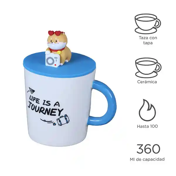 Taza de Cerámica Travelling Dog Series Miniso