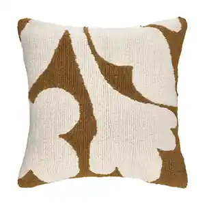 Cojín Tela Bouclé Con Diseño Beige