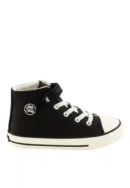 Zapatillas Day To Day Caña Velcro Niño Negro 32 943 Ficcus