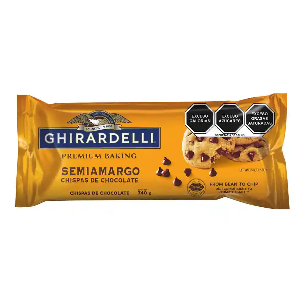 Ghirardelli Galletas con Chips de Chocolate Semi Amargo