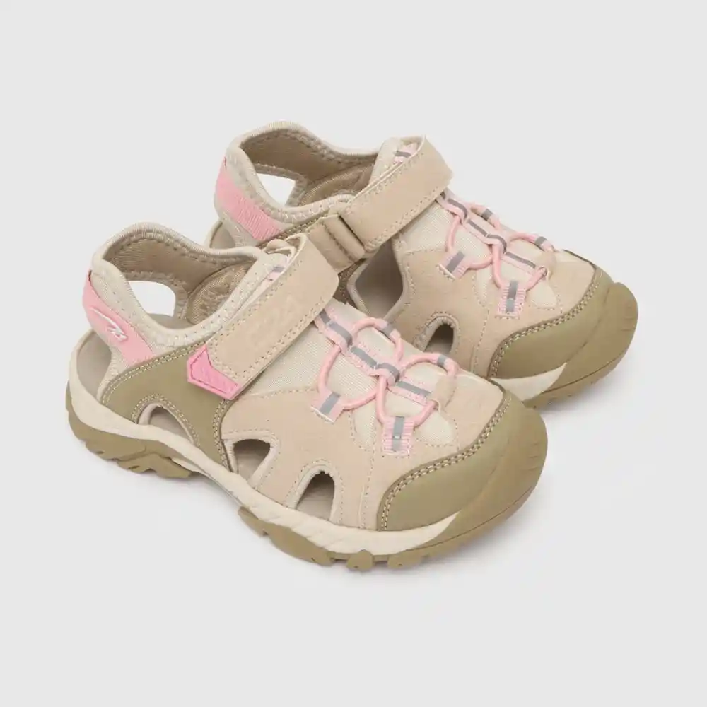 Sandalias De Niña Cerrada Beige Talla 29