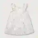 Vestido Sin Mangas Niña Blanco Talla 4m