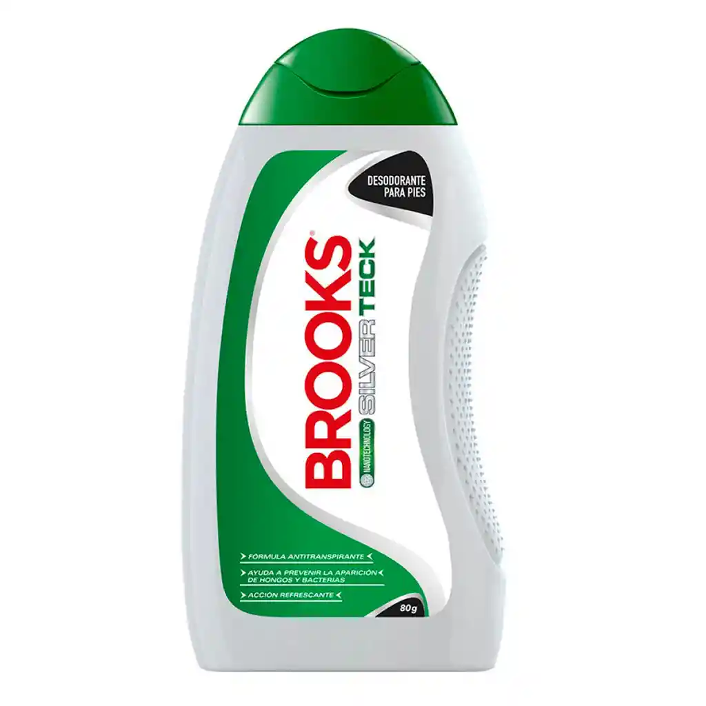 Brooks Silver Desodorante para Pies en Polvo