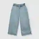 Jean Ancho De Niña Azul Talla 4a