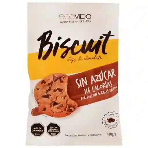 Ecovida Galleta Biscuit con Chips de Chocolate sin Azúcar