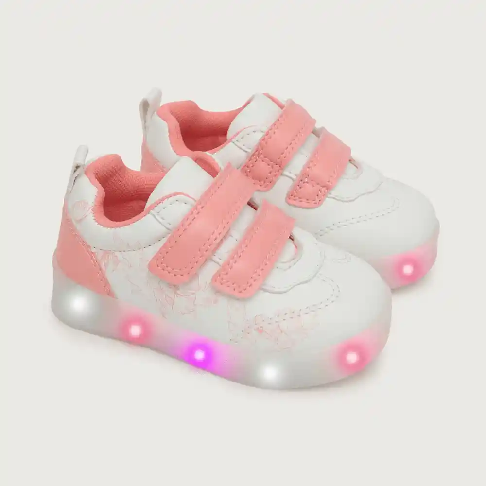 Zapatillas Luces Niña Blanca Talla 24 Opaline