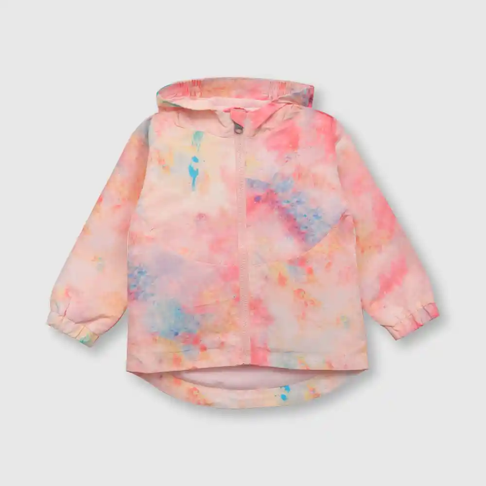 Chaqueta De Bebé Tie Dyed Niña Rosada Talla 36m