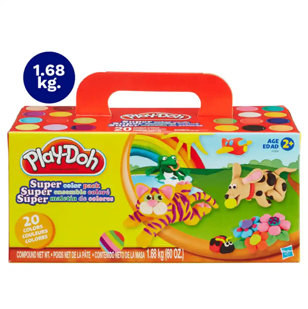 Play-doh Masa Set 20 Colores Super Maletinde Colores Hasbro