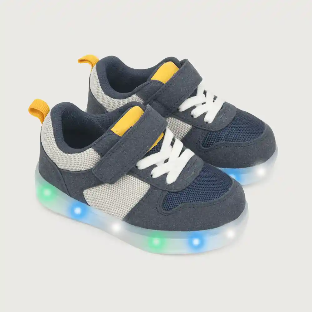 Zapatillas Luces De Niño Azul Talla 25