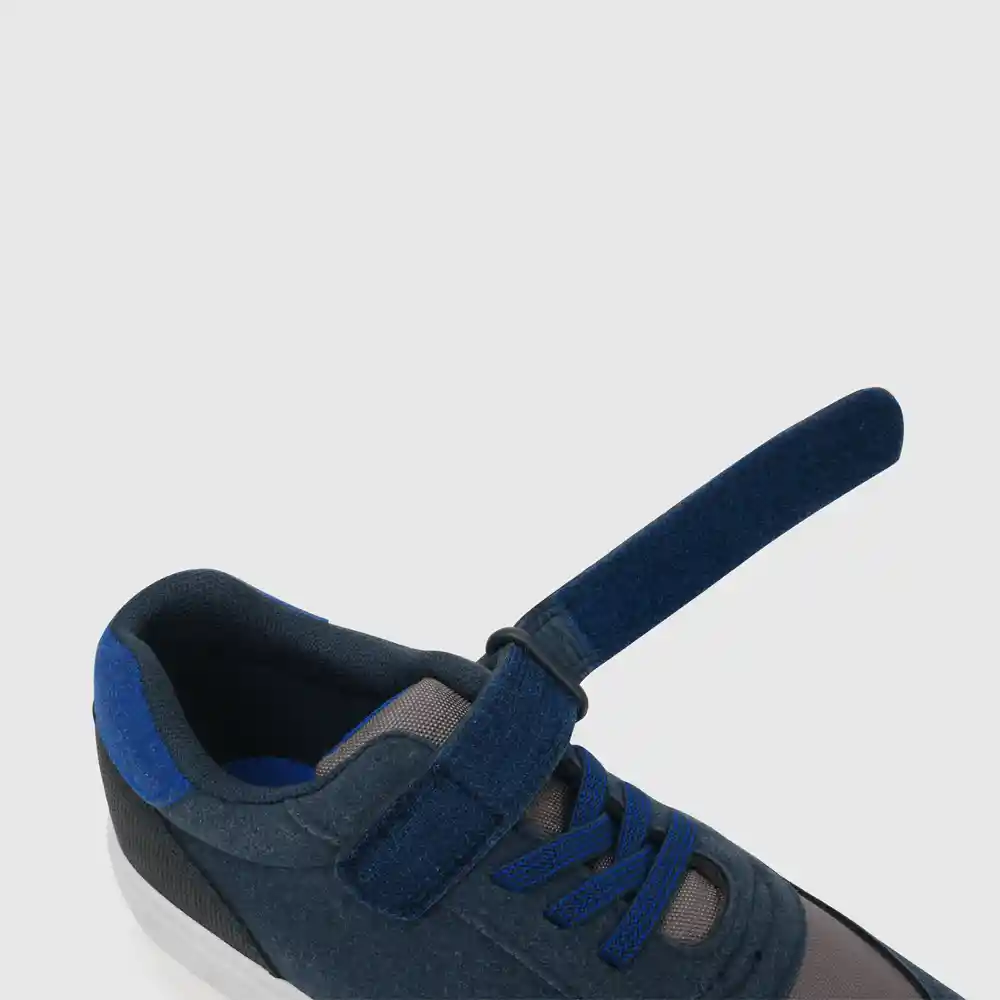 Zapatillas Urbana Velcro Elástico Azul Talla 38