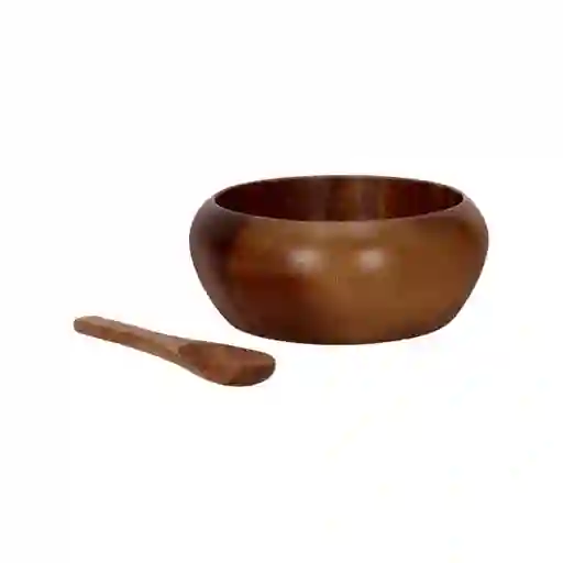 Bowl de Madera de Acacia Con Cuchara