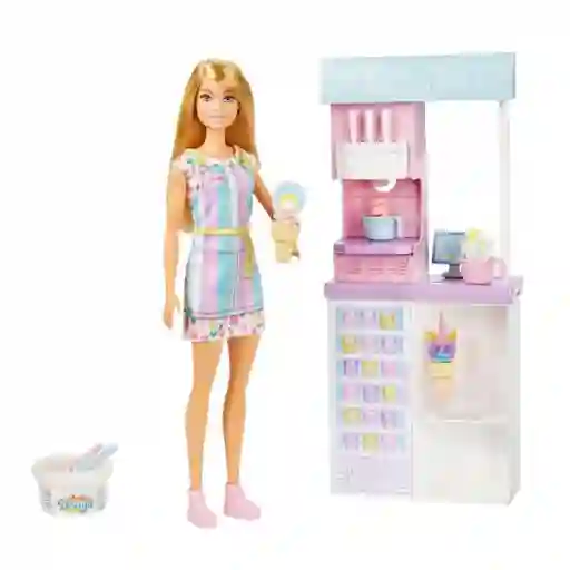 Barbie Careers Set Heladería Con Muñeca