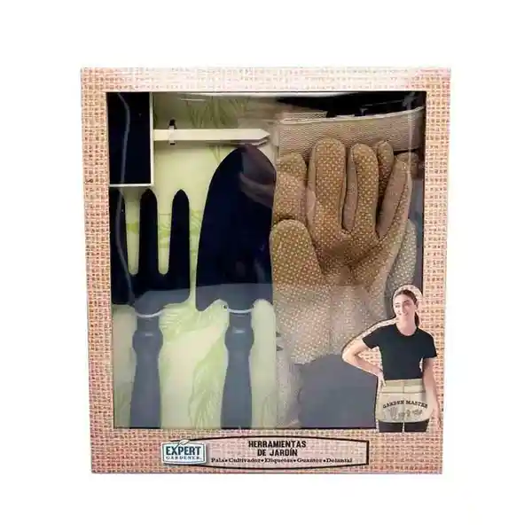 Set Herramientas Jardinería Con Guantes