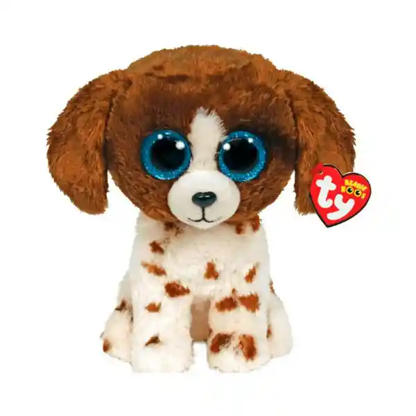 Ty Beanie Boos Peluche Muddles Perro Café Blanco Regular