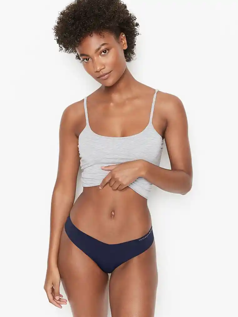 Victoria's Secret Panty Tanga no Show Negro Talla S