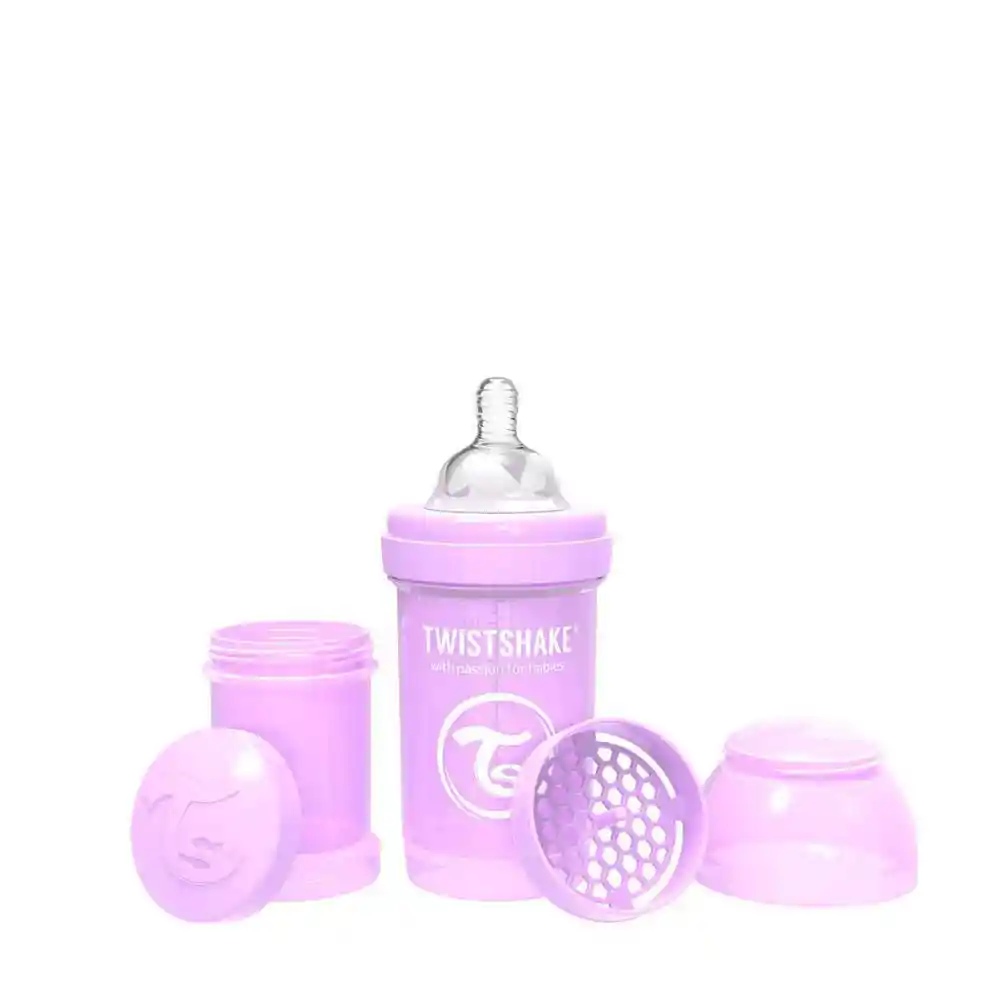 Twistshake Mamadera Anti-Cólico Morado Pastel Capacidad 180 mL