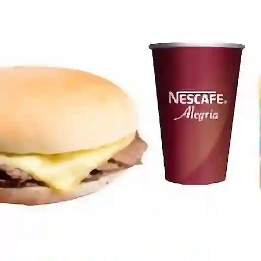 Barros Luco Con Café Y Jugo