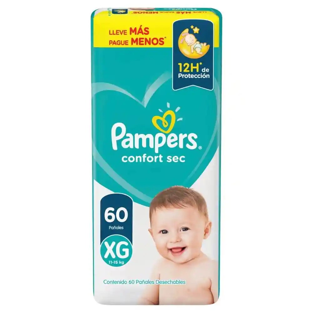 Pampers Pañales Desechables Confort Sec Talla XG