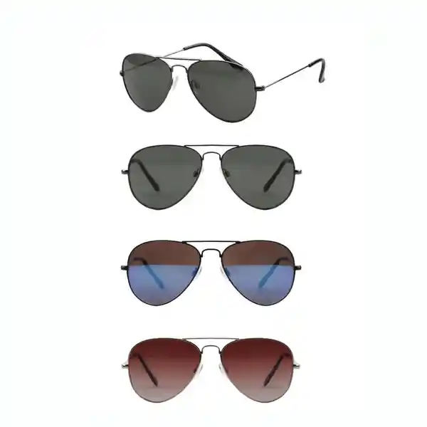 Lentes de Sol Para Hombre Tipo Aviador Colores Mixtos Miniso