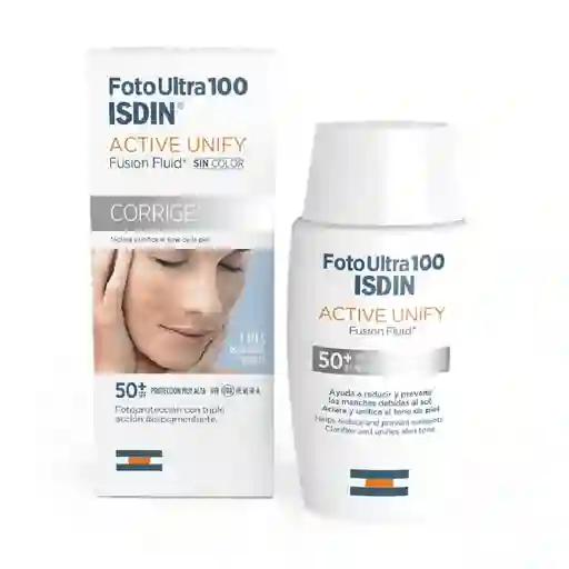 Isdin Fotoultra 100 Active Unify Spf 50 + Fusion Fluid sin Color