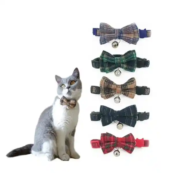 Wonder Cat Collar Para Gato Anti Ahorque Con Moño Surtido