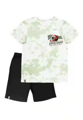 Pijama Tie Dye Speed jr Niño Verde Talla 10 - 381