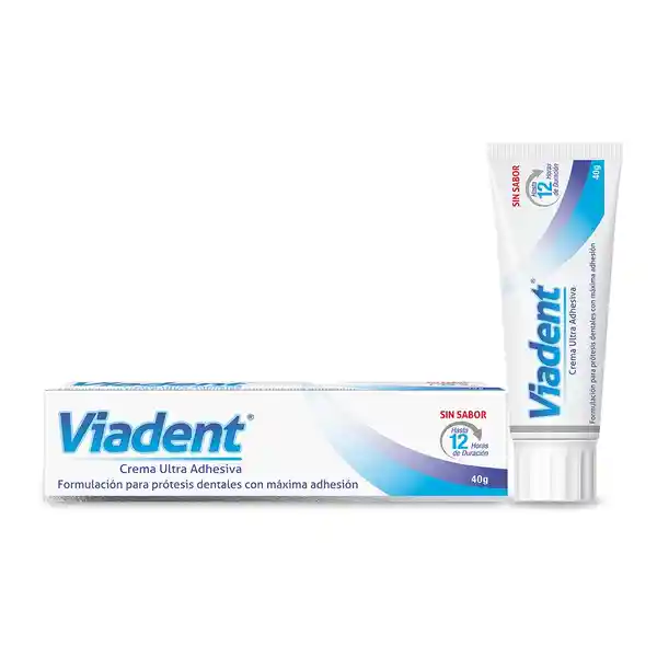 Viadent Crema Para Prótesis Ultra Adhesiva Sin Sabor