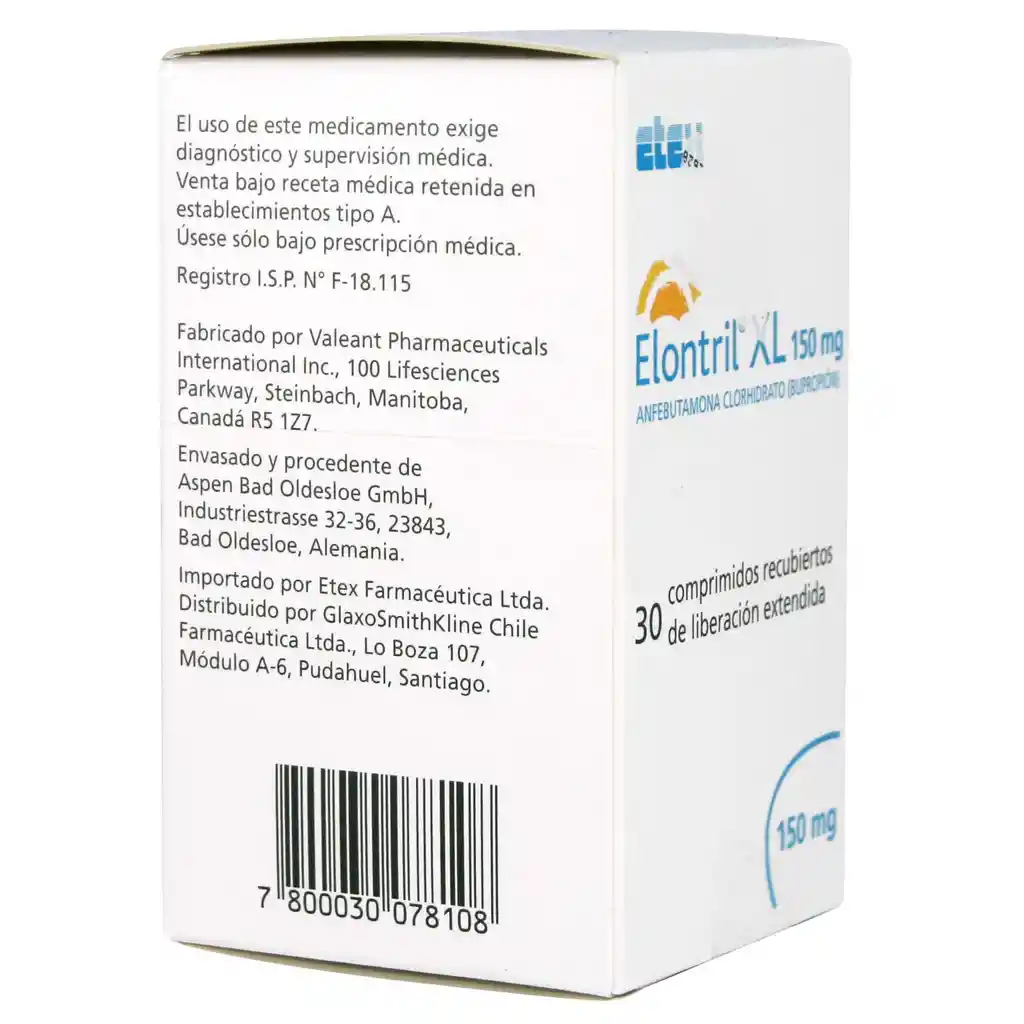 Elontril Antidepresivos Xl Com.150Mg.30