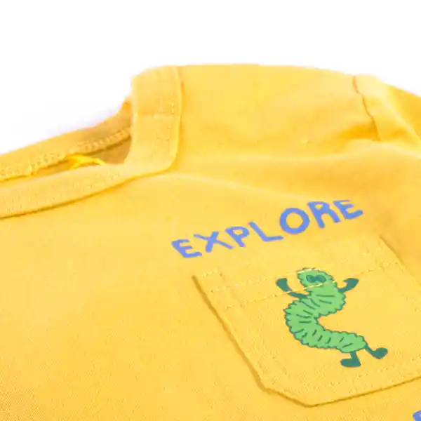 Polera Manga Larga Bebé Niño Amarillo Talla 4 A Pillin