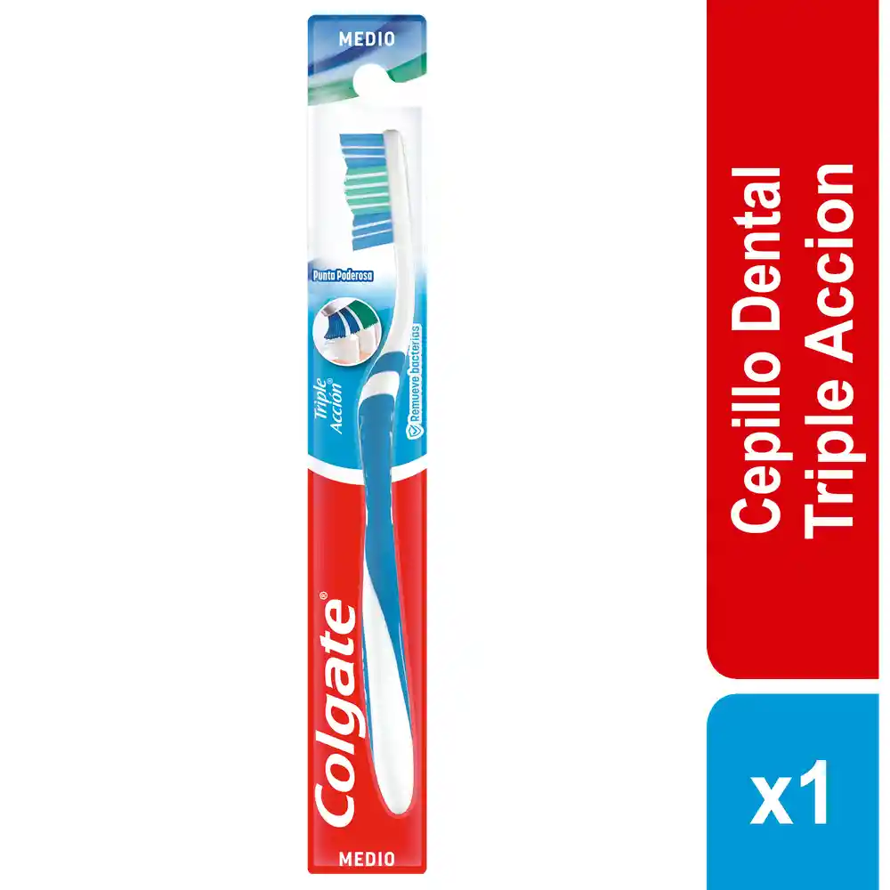 Colgate Cepillo Dental Triple Acción Mediano