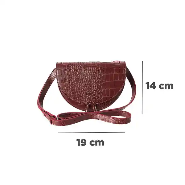 Bolso Crossbody Con Estampado de Cocodrilo Retro Rojo Miniso