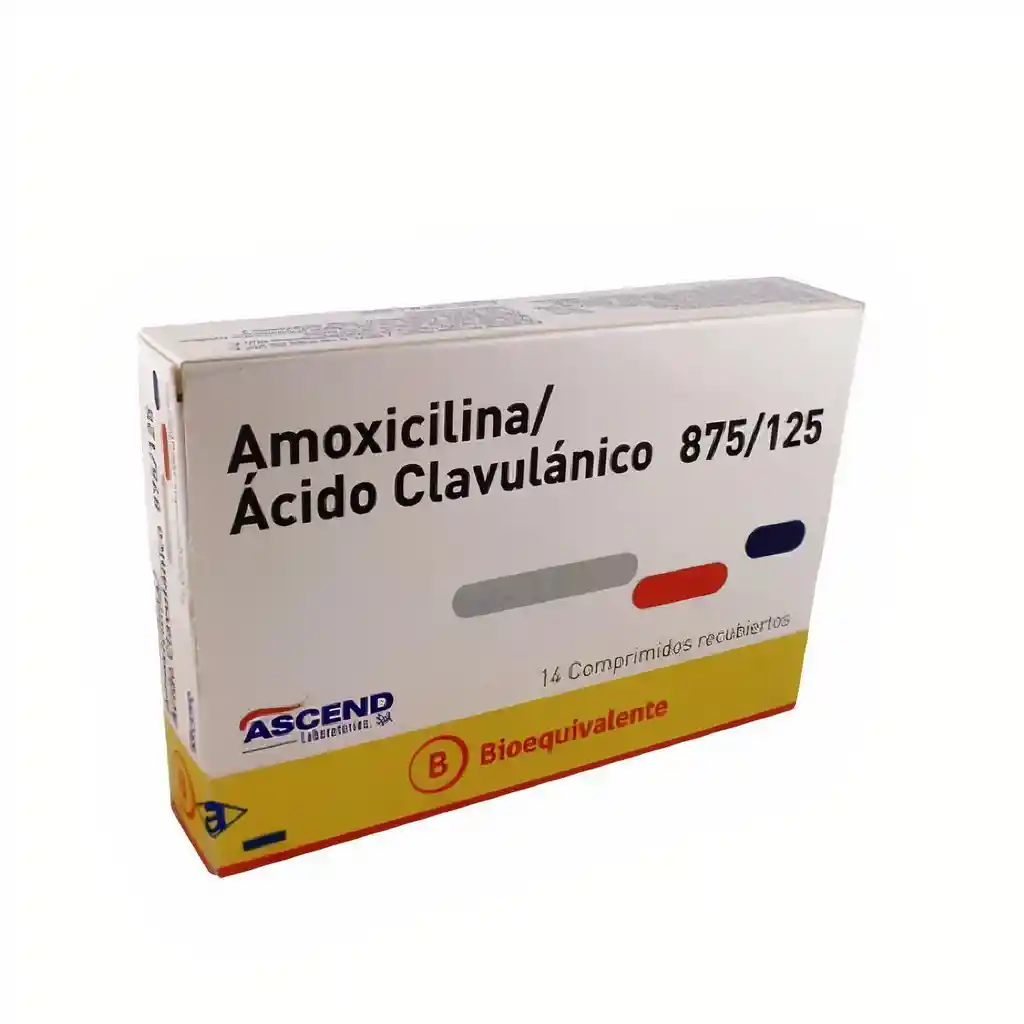 Amoxicilina Ascend/ Clavulanico (875 Mg/ 125 Mg)